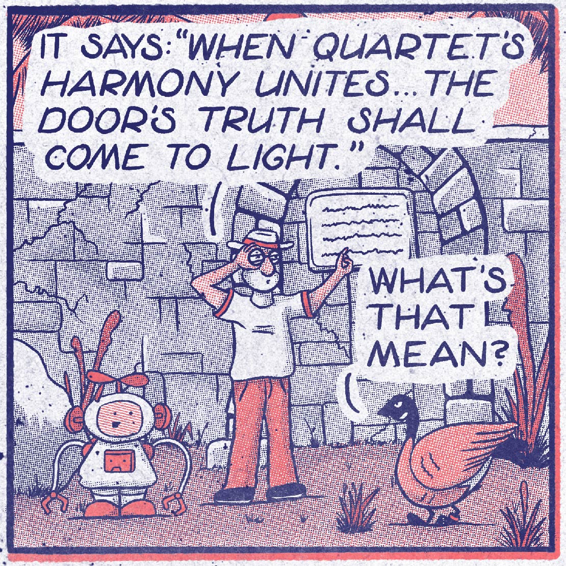 067: Stuck in the riddle with you - Panel 1